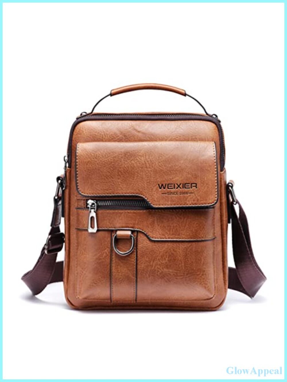 PU Leather Messenger Bag Crossbody Shoulder Bag Vintage Handle
